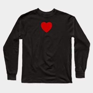 Simple Red Heart Long Sleeve T-Shirt